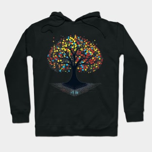 Dot day tree colorful make your mark teacher student grow creativity design Hoodie